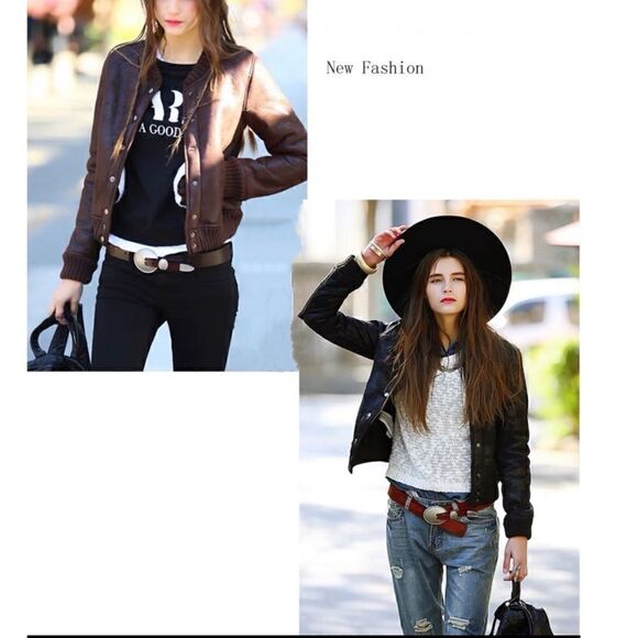 Vintage Style Genuine leather Belt with Floral Engraved Pattern Buckle - Picture 7 of 14